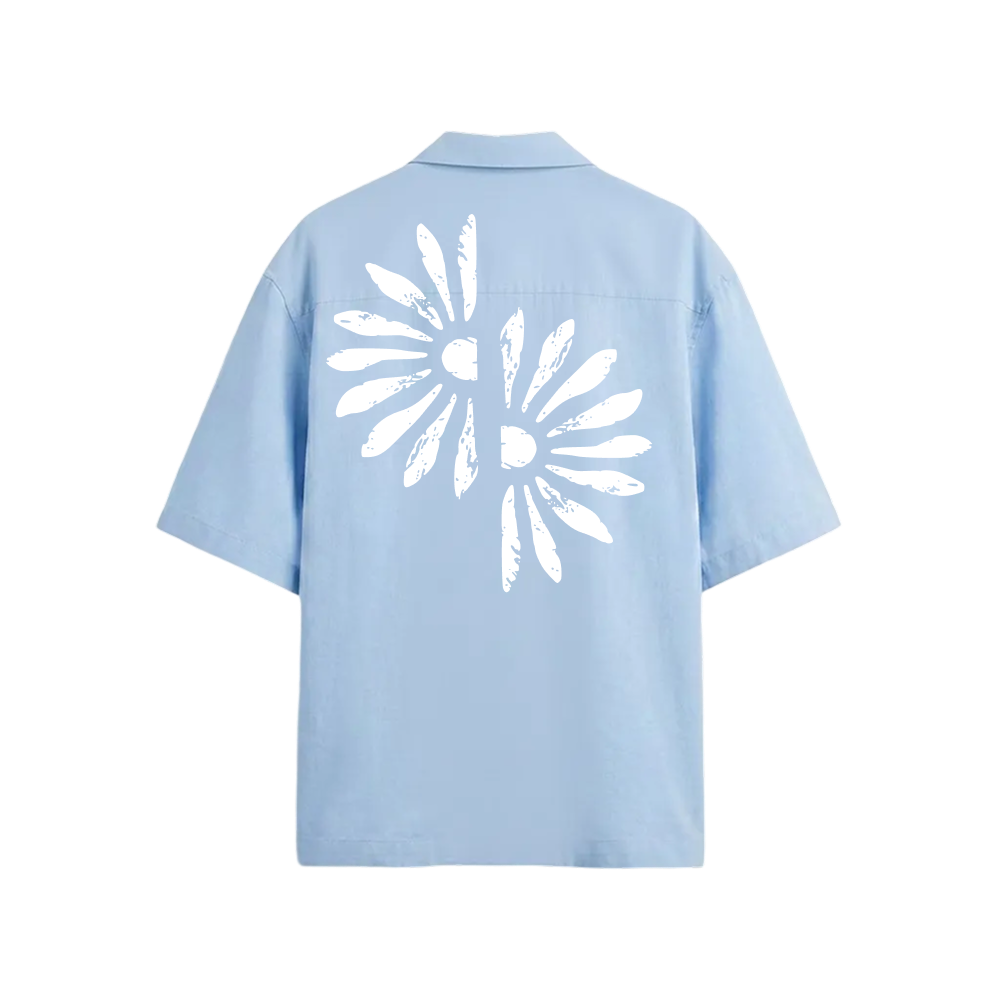 Void Petal Syndicate Ice Blue Bowling Shirt