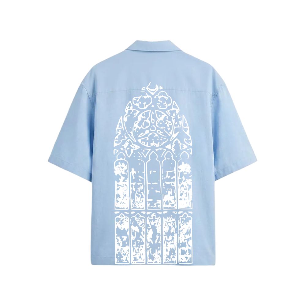 Void Silent Riot Ice Blue Bowling Shirt