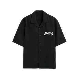 Void The Awake Pattern Black Bowling Shirt