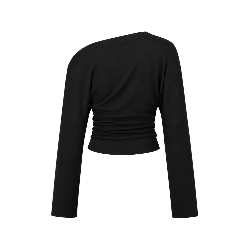 Voyd Asymmetrical black grommet top.