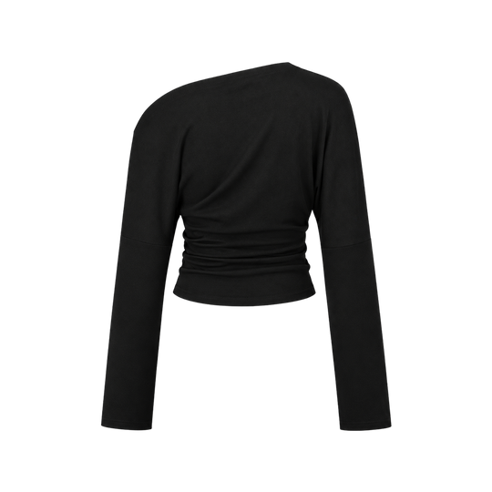 Voyd Asymmetrical black grommet top.