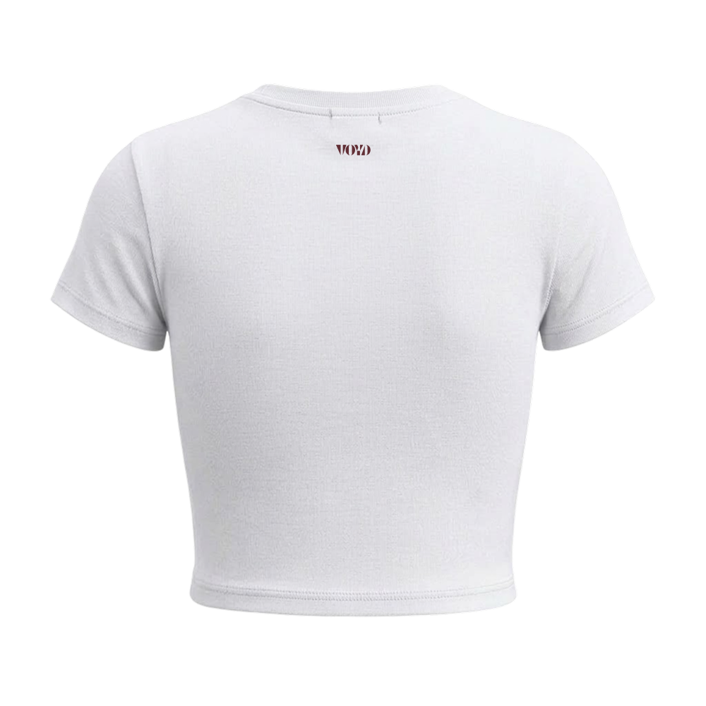 Voyd Bad decisions Baby Tee White