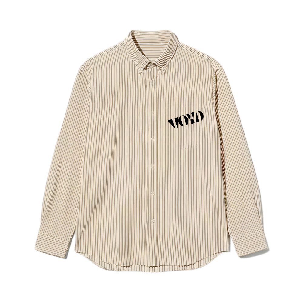 Voyd Be Weird Beige Stripe Shirt