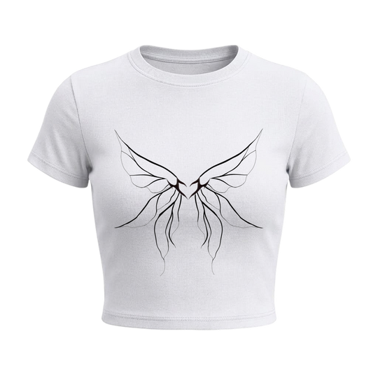 Voyd Black Silk baby Tee White