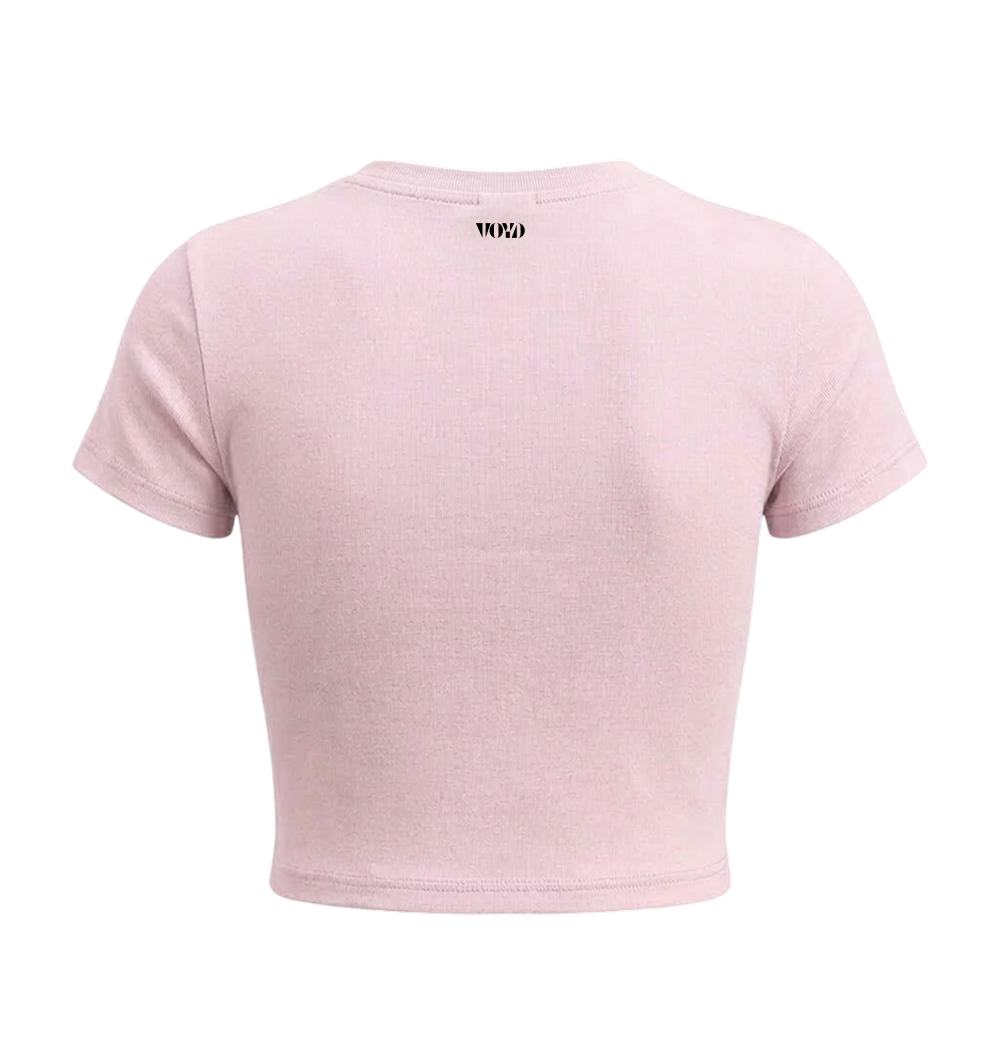 Voyd Black Widow Baby Tee pink