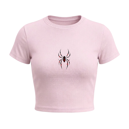 Voyd Black Widow Baby Tee pink