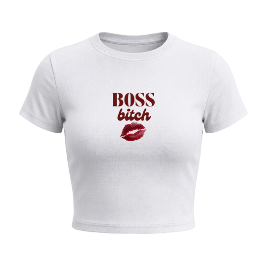 Voyd Boss bitch baby Tee White