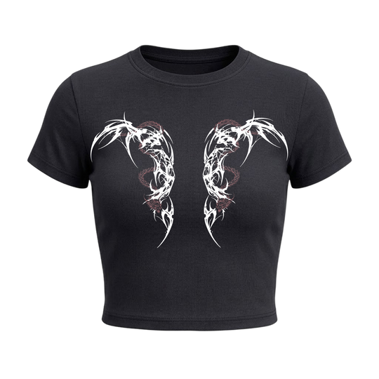 Voyd Celestial Dragon Baby Tee Black