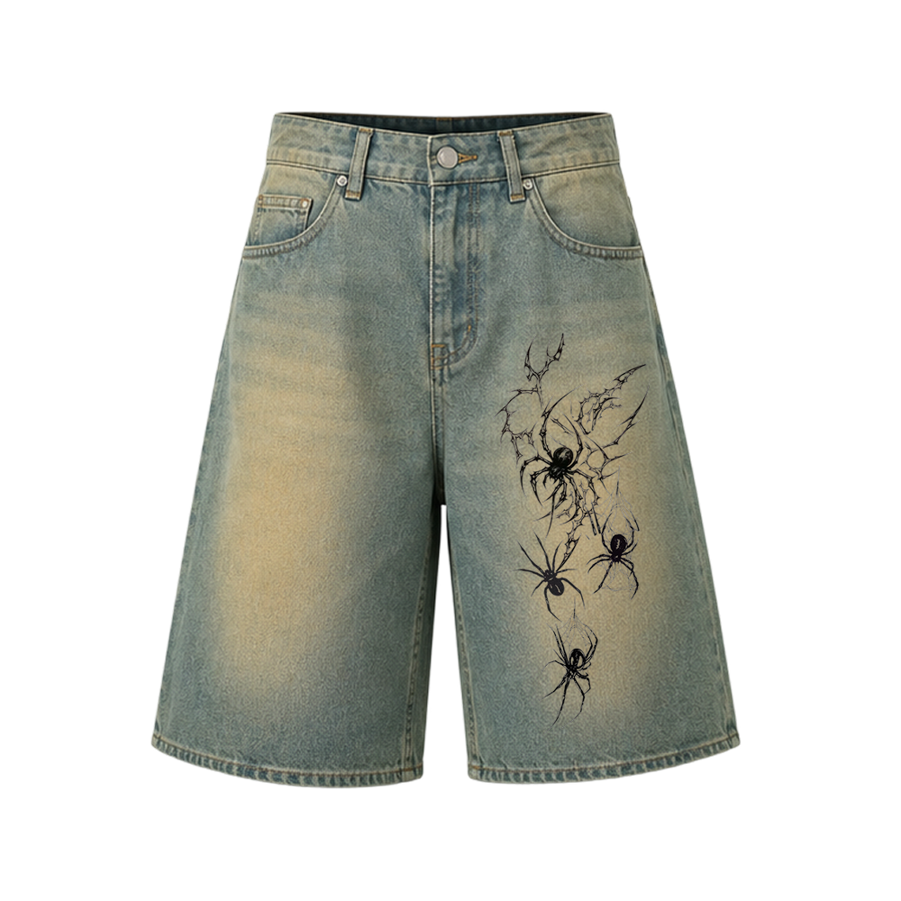 Voyd Cobweb Jorts dirty wash