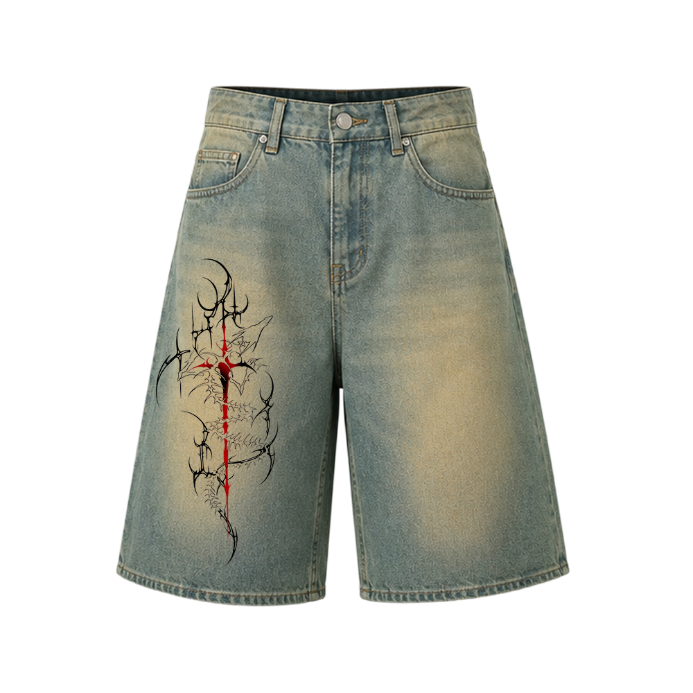 Voyd Dark Widow Jorts dirty wash