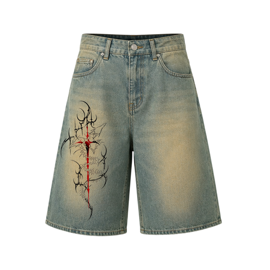 Voyd Dark Widow Jorts dirty wash