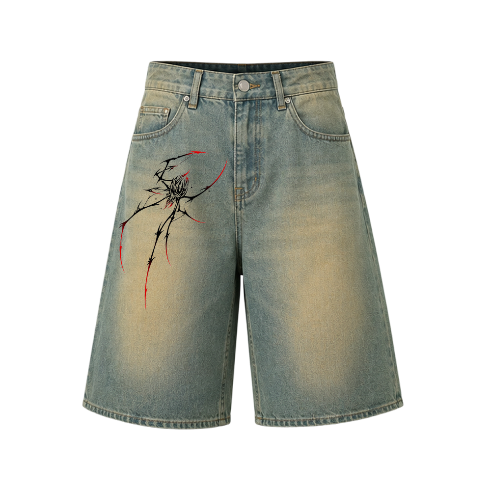 Voyd  Dead Web Jorts dirty wash