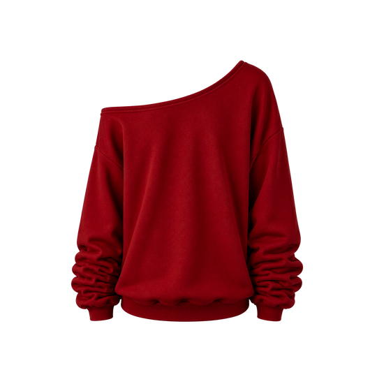 Voyd Eclipse Cross off-shoulder Red Top