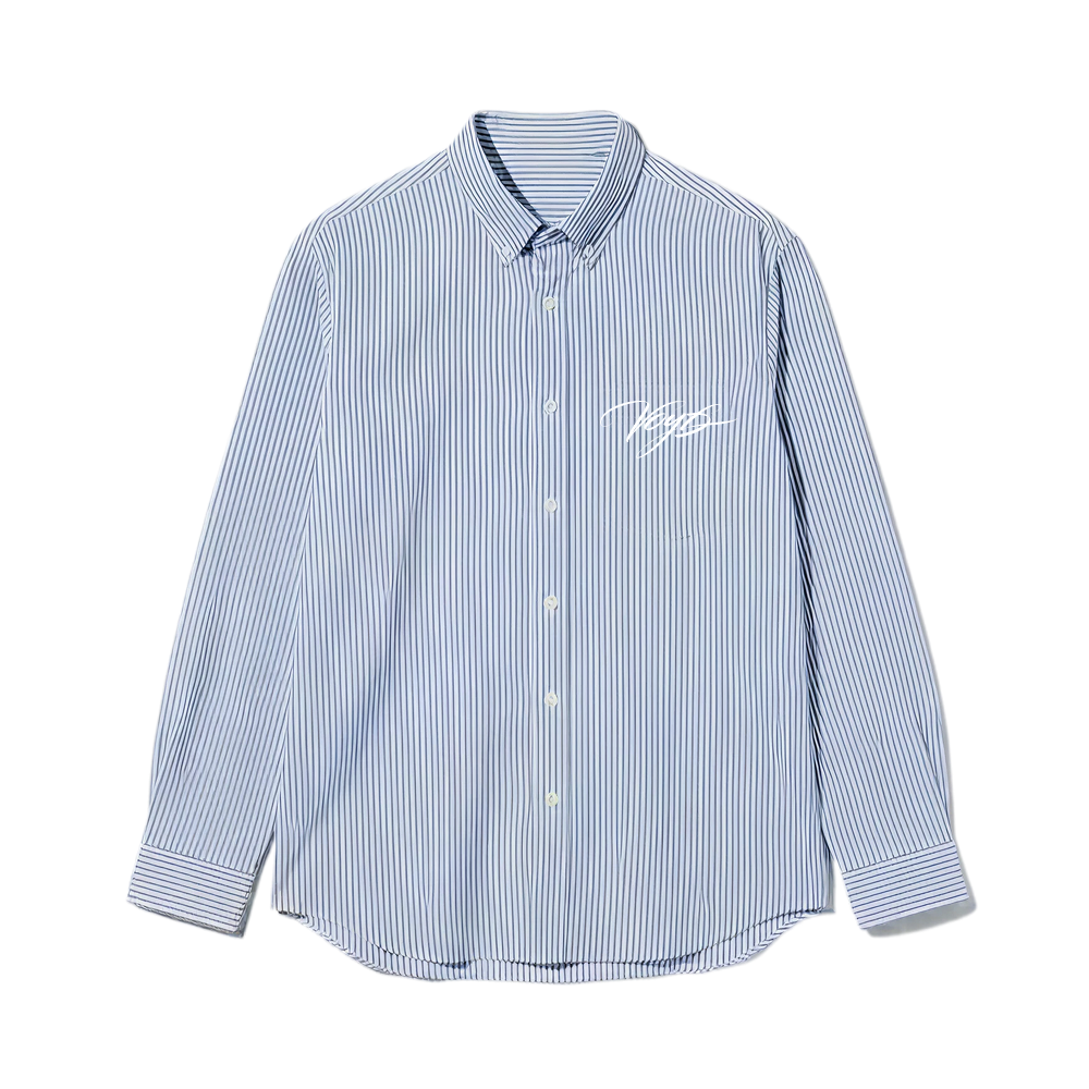 Voyd Go Big Or Go Home Blue Stripe Shirt
