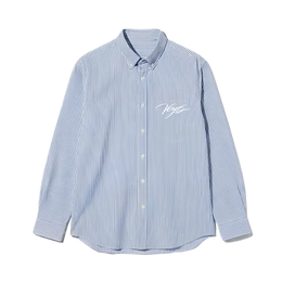 Voyd Go Big Or Go Home Blue Stripe Shirt