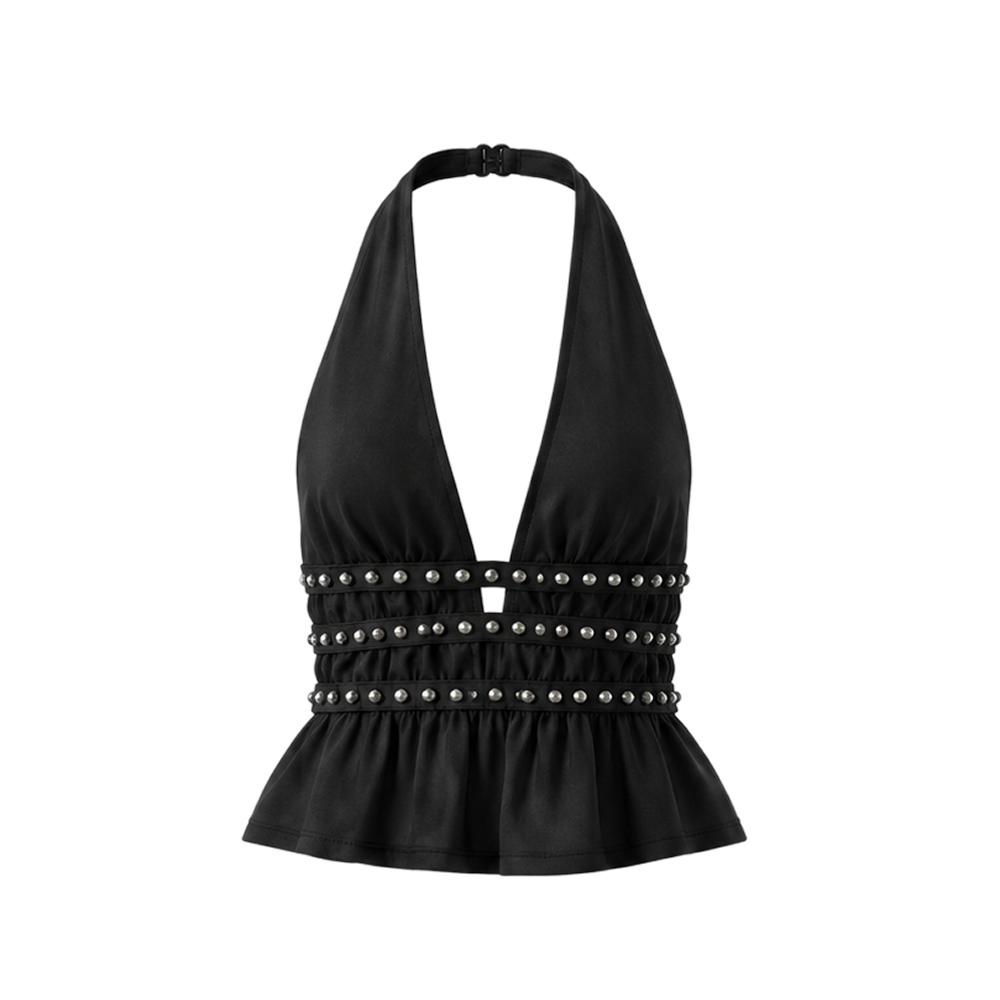 Voyd Halter Top Black
