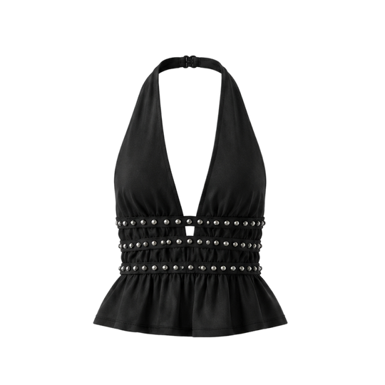 Voyd Halter Top Black