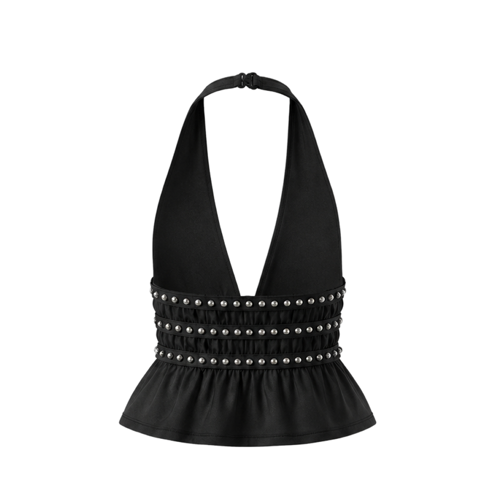 Voyd Halter Top Black