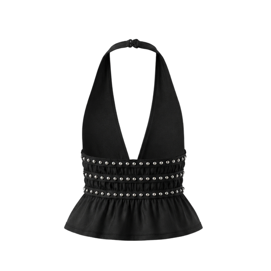 Voyd Halter Top Black