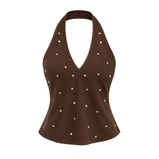 Voyd Halter Top Brown