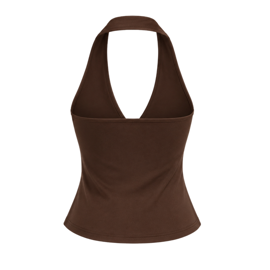 Voyd Halter Top Brown