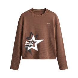 Voyd Hidden Focus Brown Waffle T-shirt