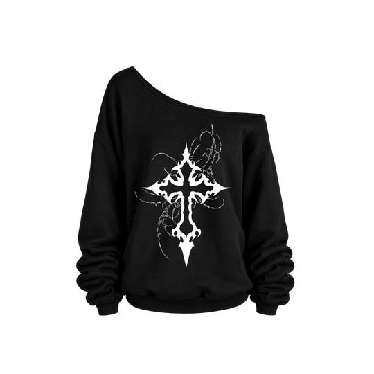 Voyd Holy Ruin off-shoulder Black Top