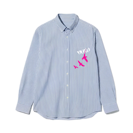 Voyd Hope In Motion Blue Stripe Shirt
