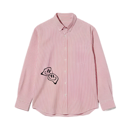 Voyd I don't get close Pink Stripe Shirt