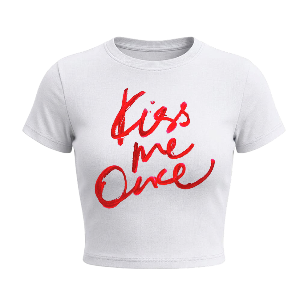 Voyd Kiss me once Baby Tee White