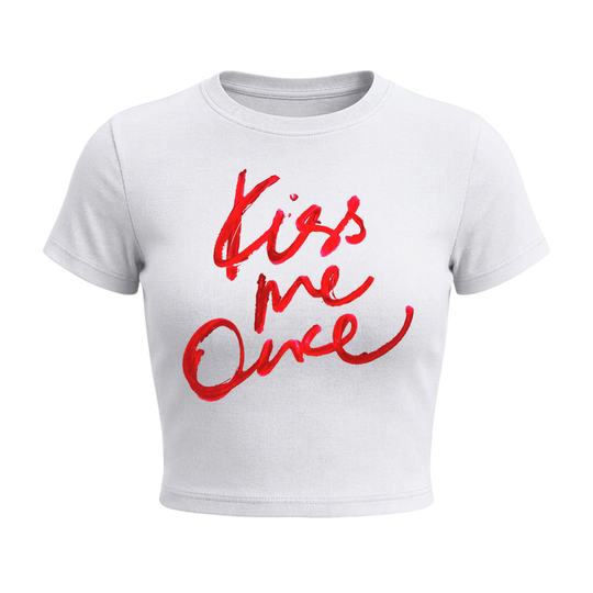 Voyd Kiss me once Baby Tee White