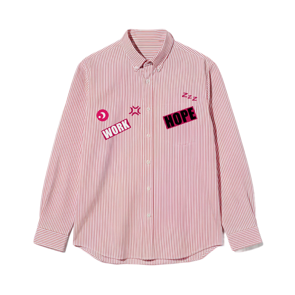 Voyd Less Talk Pink Stripe Shirt