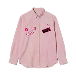 Voyd Less Talk Pink Stripe Shirt