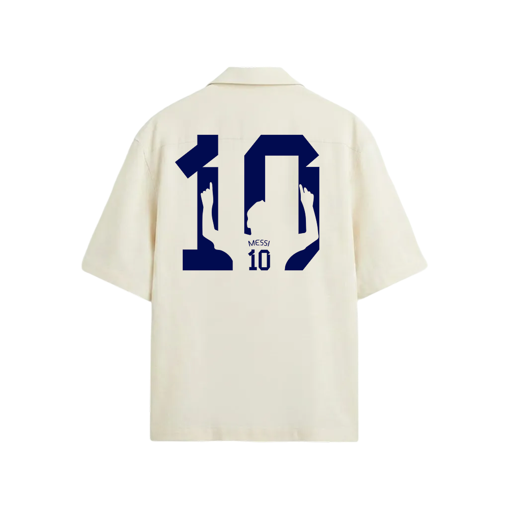 Voyd Number Ten Legacy White Bowling Shirt