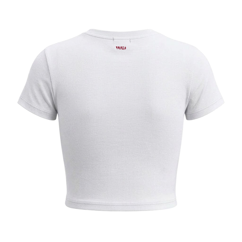 Voyd Scarlet Sin Baby Tee White