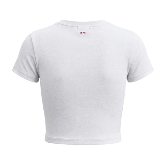 Voyd Scarlet Sin Baby Tee White