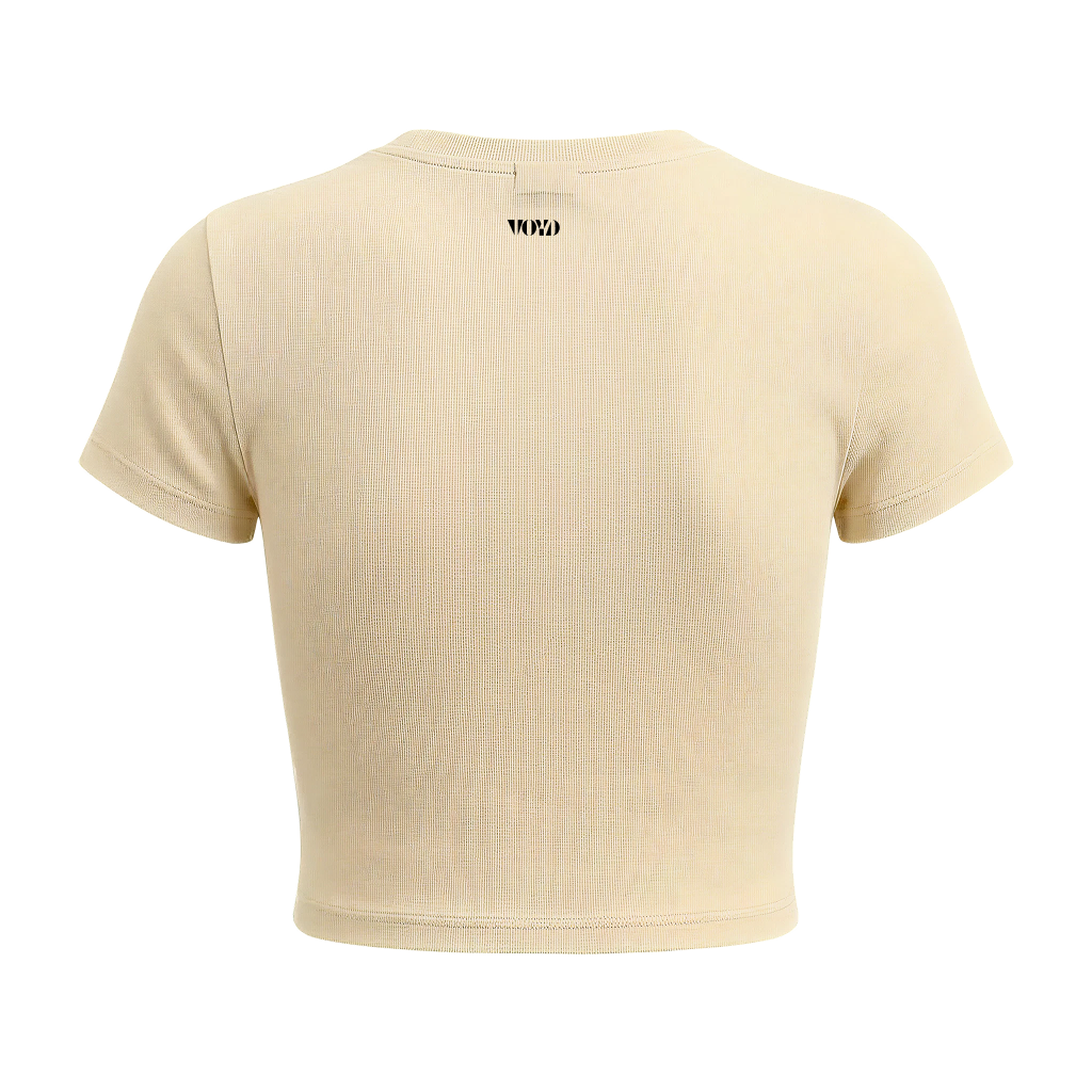 Voyd Silk Venom baby tee butter yellow