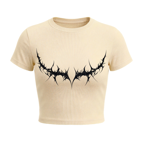 Voyd Silk Venom baby tee butter yellow