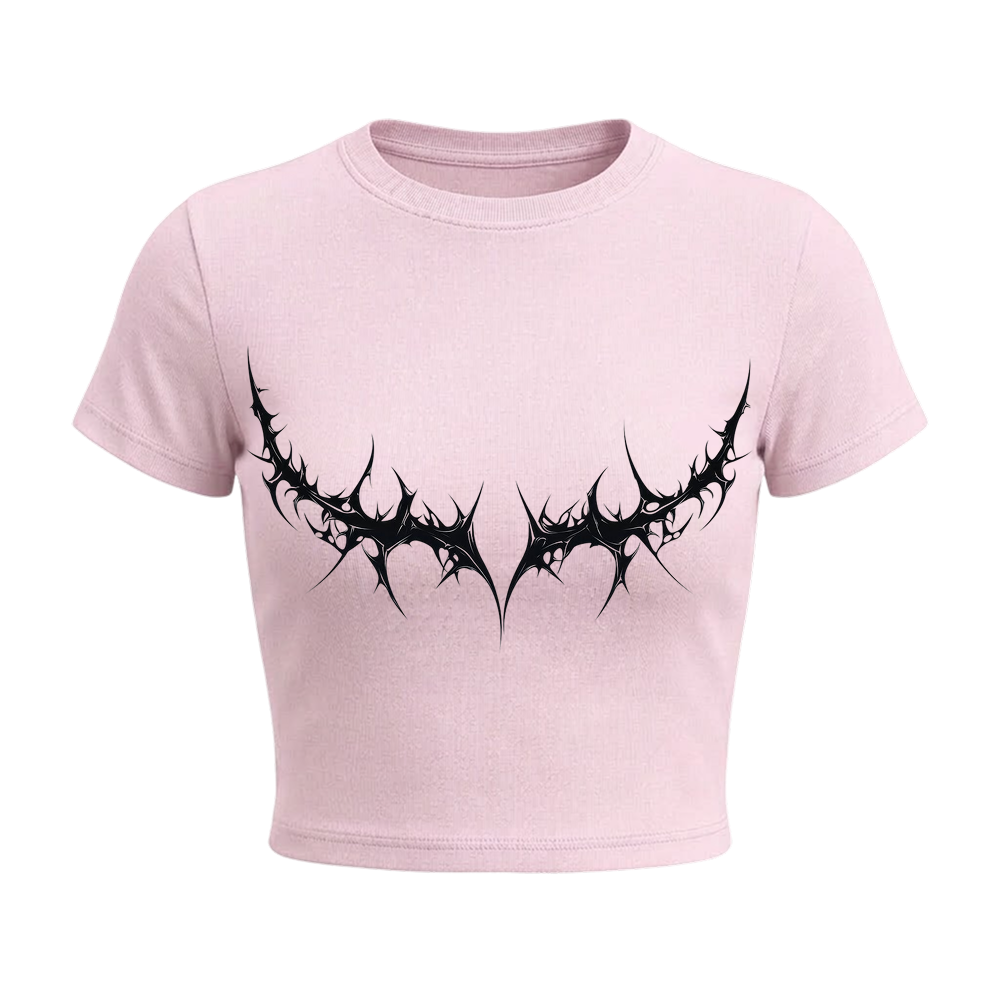 Voyd Silk Venom baby tee pink