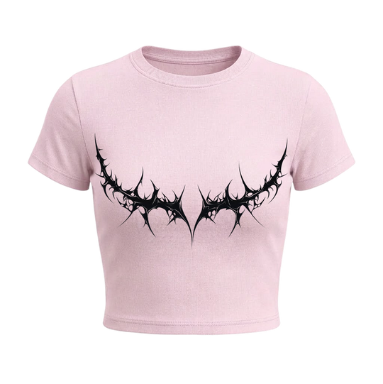 Voyd Silk Venom baby tee pink
