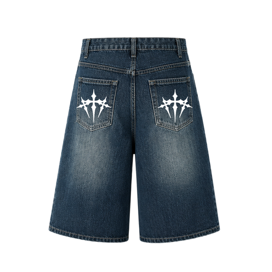 Voyd Spider Cult jorts Dark blue