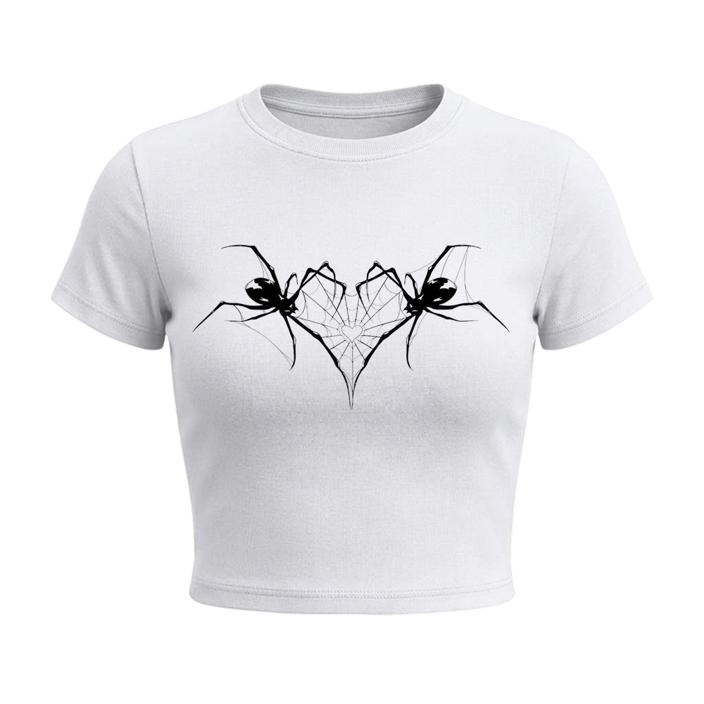 Voyd Spider Syndicate Baby Tee White
