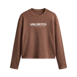 Voyd Static Flow Brown Waffle T-shirt