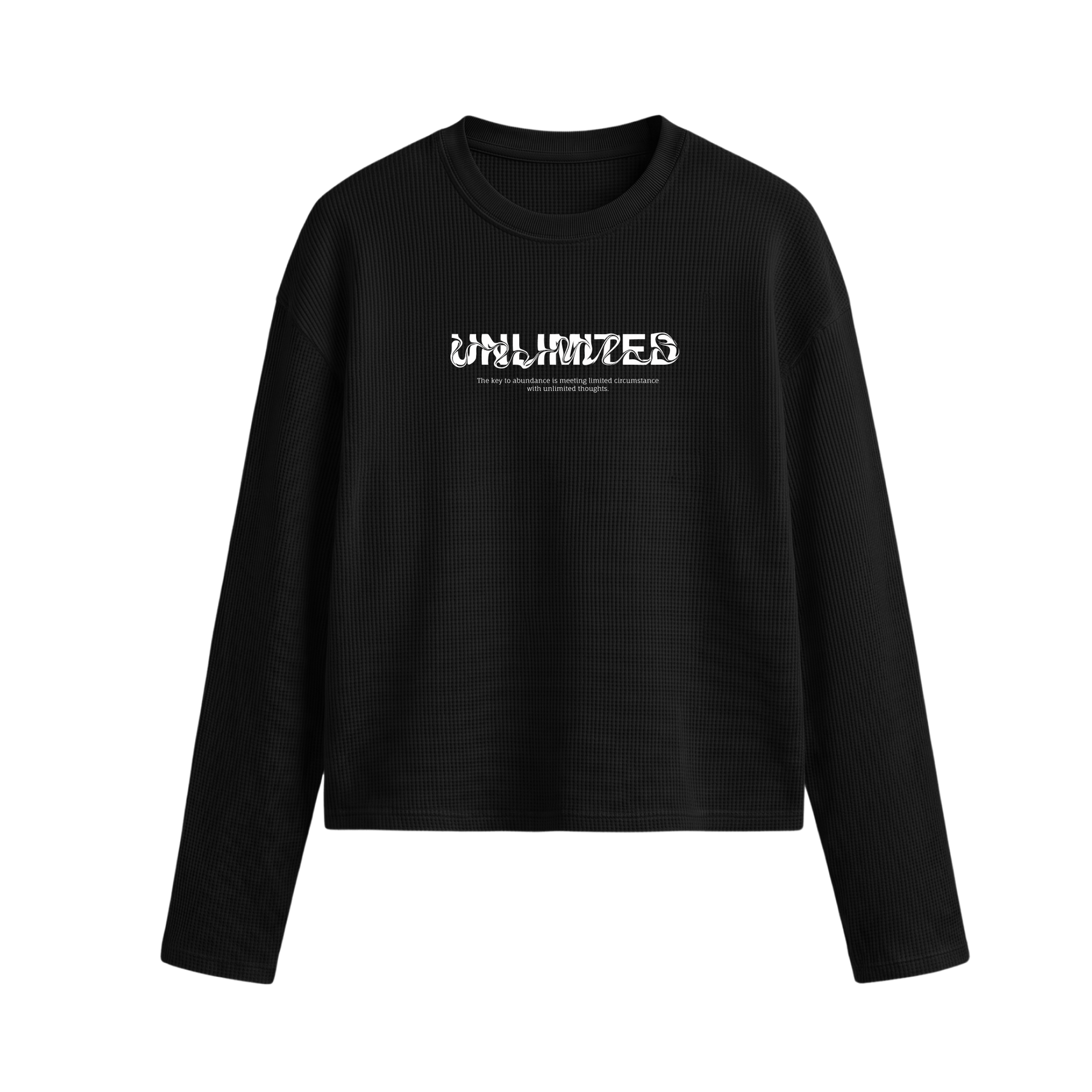 Voyd Static Flow Oversized Waffle T-shirt Black