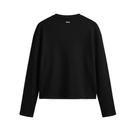 Voyd Static Flow Oversized Waffle T-shirt Black