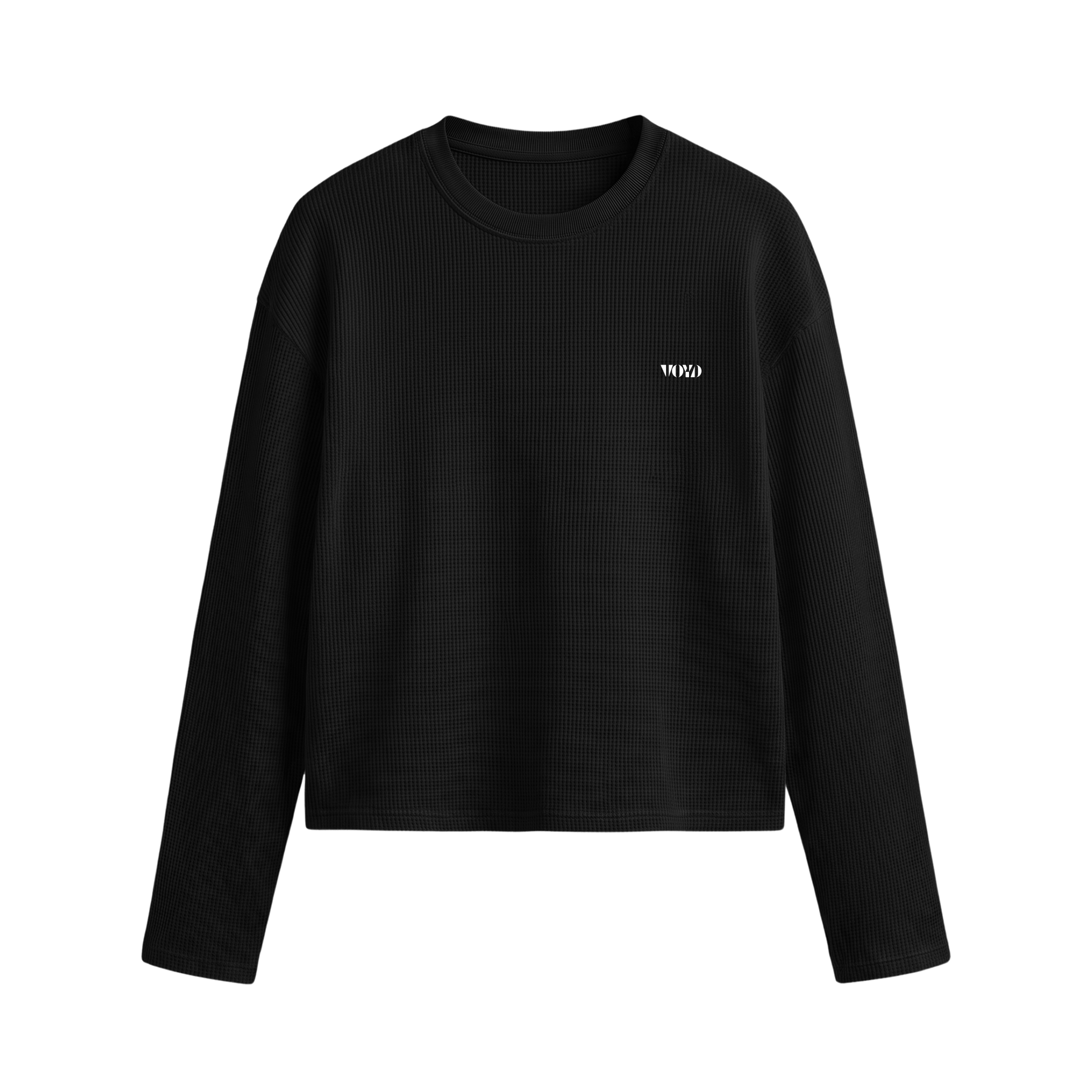 Voyd Stellar Drift Oversized Waffle T-shirt Black