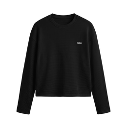 Voyd Stellar Drift Oversized Waffle T-shirt Black