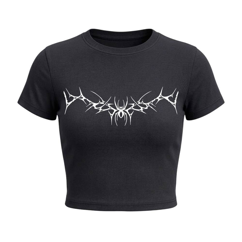 Voyd Tangled Web Baby Tee Black