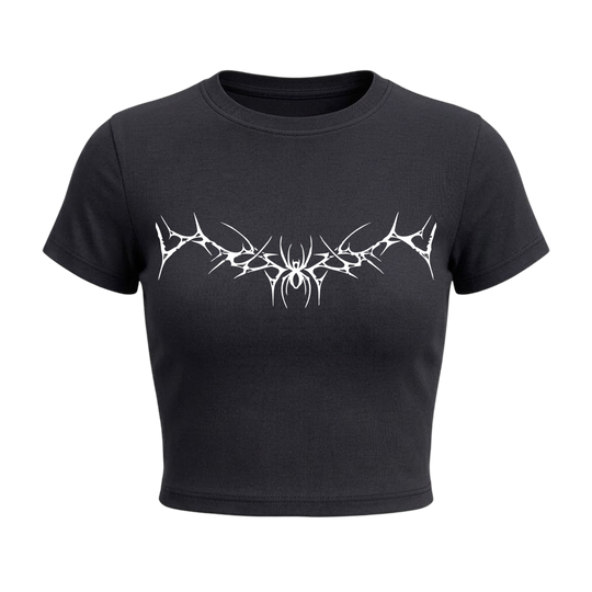 Voyd Tangled Web Baby Tee Black
