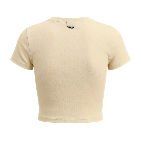 Voyd Tangled Web Baby Tee butter yellow